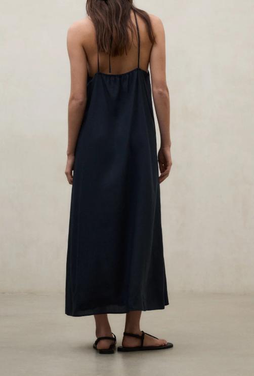 26SS 에콜프 미디 원피스 MCWGADRCROME0344S26 164 Dark navy - ECOALF