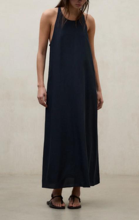26SS 에콜프 미디 원피스 MCWGADRCROME0344S26 164 Dark navy - ECOALF