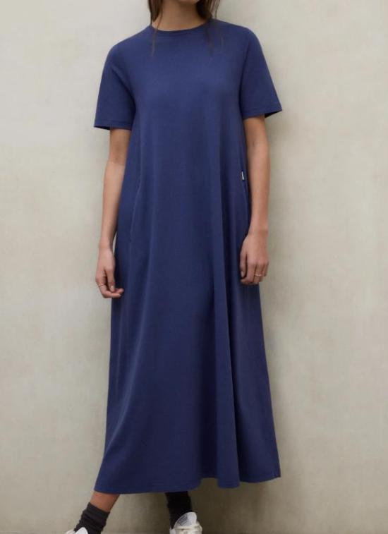 26SS 에콜프 미디 원피스 MCWGADRELETT0803S26 510 Blue indigo - ECOALF