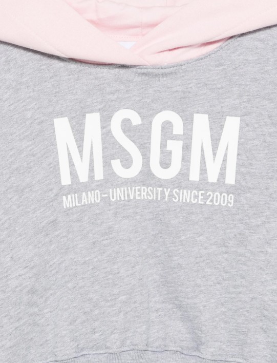 26SS [키즈] 엠에스지엠 티셔츠 S6MSJGHS025 271 02 Grigio mel medio fairy pink - MSGM