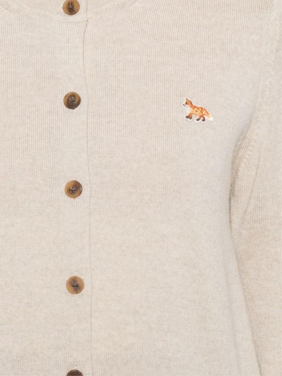 26SS 메종키츠네 베이비 폭스 메리노 레귤러 가디건 PW00502KT1181 H218 LIGHT BEIGE MELANGE - MAISON KITSUNE