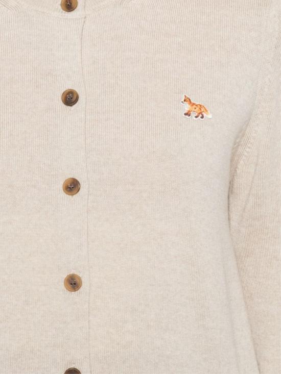 26SS 메종키츠네 베이비 폭스 메리노 레귤러 가디건 PW00502KT1181 H218 LIGHT BEIGE MELANGE - MAISON KITSUNE