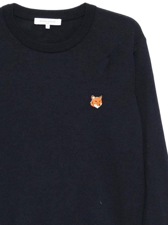 26SS 메종키츠네 폭스 헤드 메리노 레귤러 스웨터 PM00801KT1181 0413 Classic navy - MAISON KITSUNE