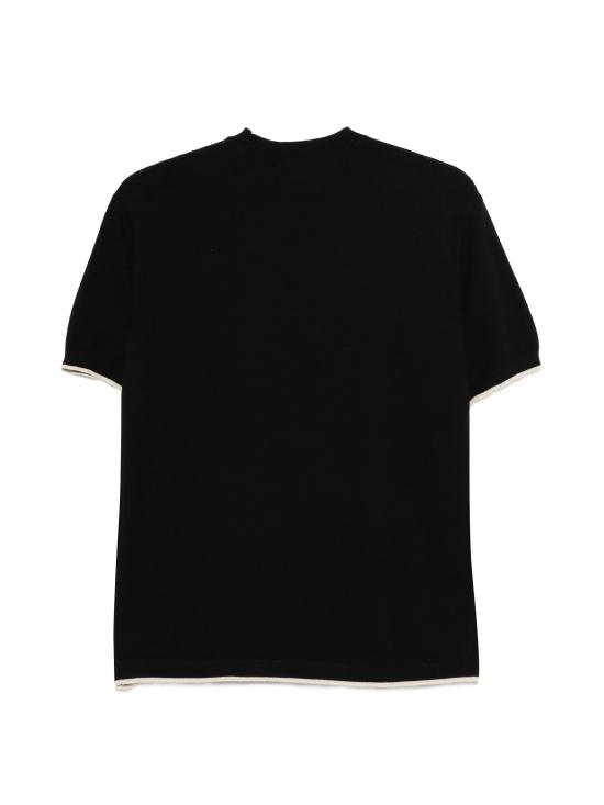 26SS 엠포리오 아르마니 스웨터 EM005529 AF25257FC102 BLACK WAFFLE - EMPORIO ARMANI