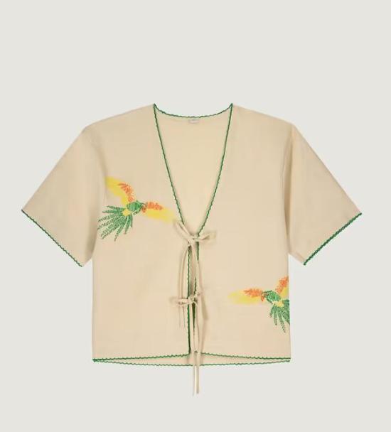 26SS 메종 라비쉬 셔츠 ZWVENEURPARROT LINEN OATMEAL BEIGE