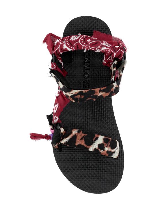 26SS 아리조나러브 샌들 TKLEOPARDBURGUNDY LEO BURGUNDY BANDANA - ARIZONA LOVE
