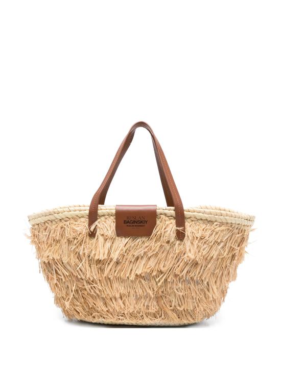 26SS 루슬란바진스키 토트백 TOT036 STR50LNSTFLTLNATURAL STRAW
