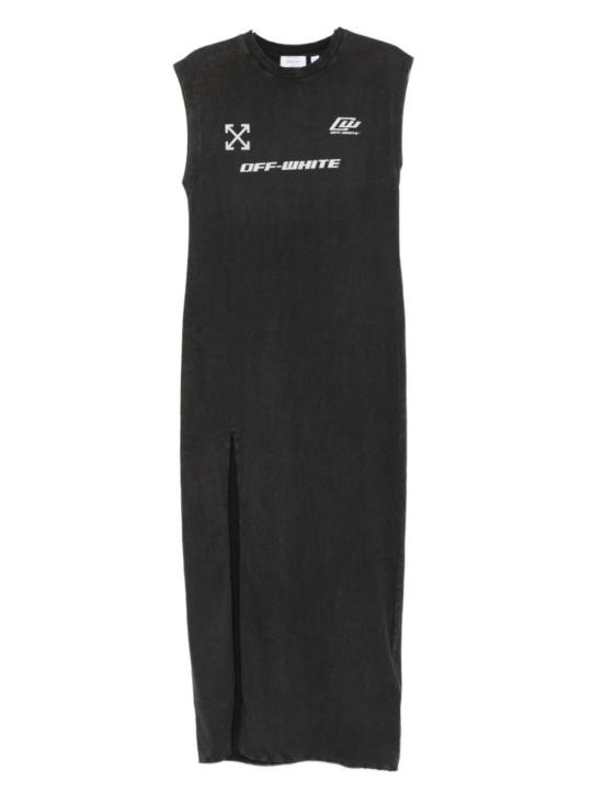 26SS 오프화이트 미디 원피스 2DH00BS26JER001 W027 MARBLE BLACK RODIO