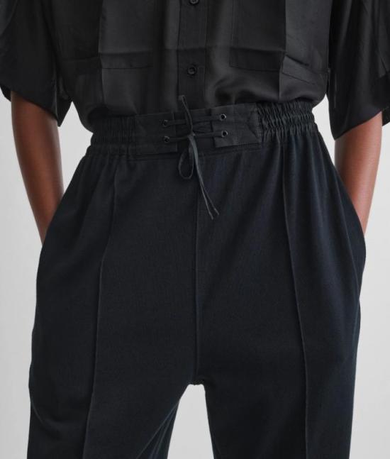 26SS 피비 파일로 스트레이트 팬츠 DP164CO2448 900BK - PHOEBE PHILO