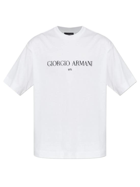 26SS 조르지오 아르마니 반팔 티셔츠 GM003613 TE10629U0006 Ivory