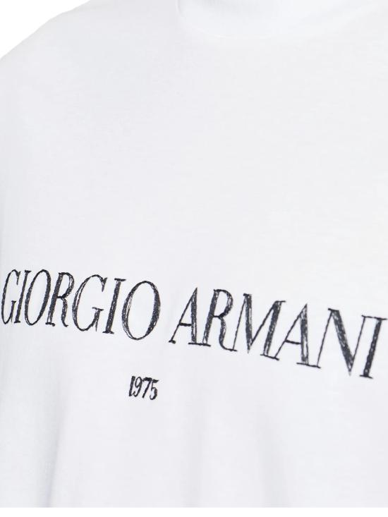 26SS 조르지오 아르마니 반팔 티셔츠 GM003613 TE10629U0006 Ivory - GIORGIO ARMANI