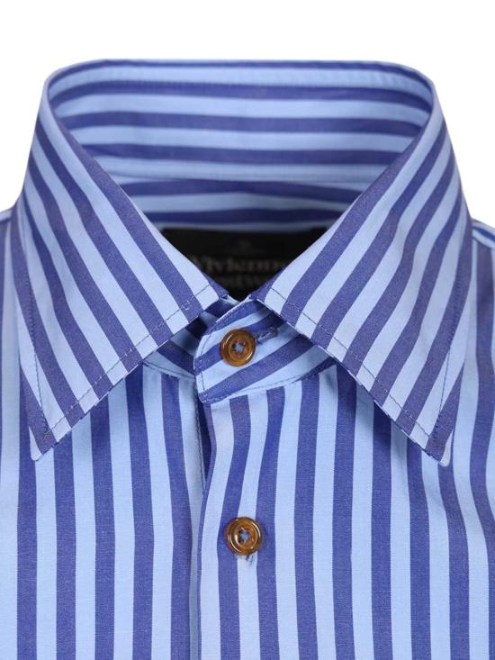 26SS 비비안웨스트우드 긴팔 셔츠 2401000J W018SK204 Blue stripe - VIVIENNE WESTWOOD