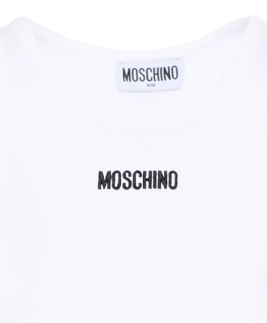 26SS [키즈] 모스키노 티셔츠 HAM06MLBA39 10101 White - MOSCHINO