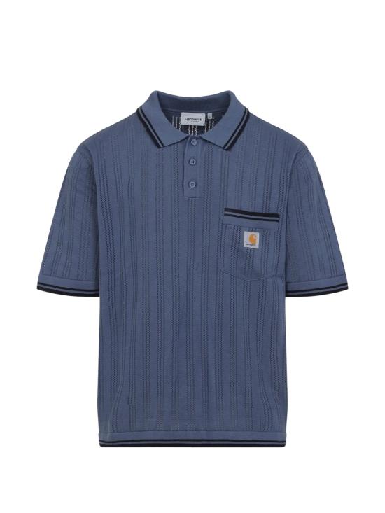 26SS 칼하트 WIP 숏슬리브 램지 폴로 티셔츠 I036168 3QHXXVELVET BLUE DEEP NIGHT