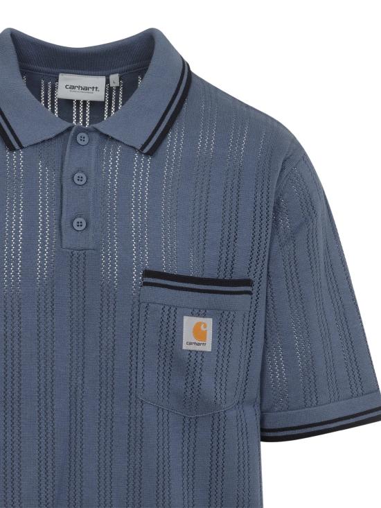 26SS 칼하트 WIP 숏슬리브 램지 폴로 티셔츠 I036168 3QHXXVELVET BLUE DEEP NIGHT - CARHARTT WIP
