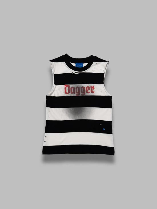 26SS 대거 민소매 티셔츠 60003 B W Black