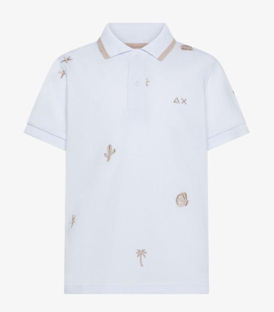 26SS [키즈] 썬 68 폴로 셔츠 A36326 01 Bianco