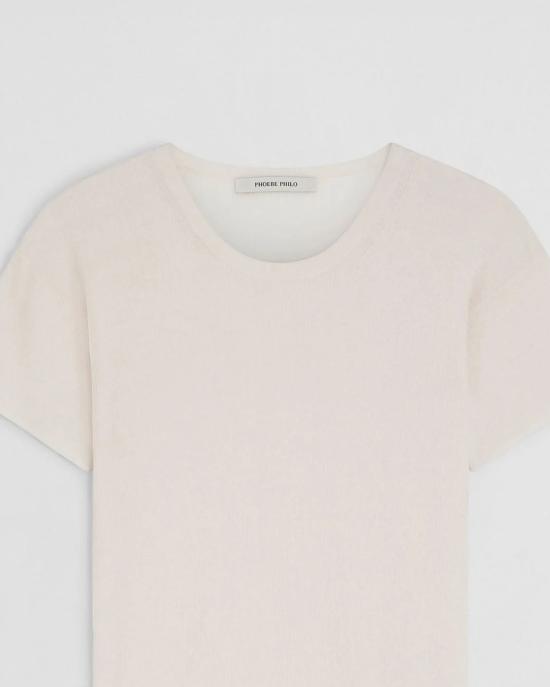 26SS 피비 파일로 반팔 티셔츠 DK103KC0042 106EC Cream - PHOEBE PHILO