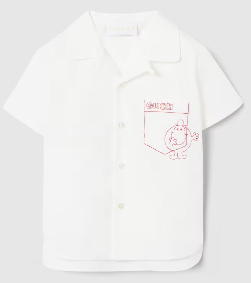 26SS [키즈] 구찌 셔츠 848695 XWA719043 Pope soft white red