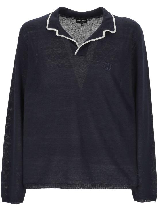 26SS 조르지오 아르마니 스웨터 GM003140 AF24710FB010 BLUE IVORY