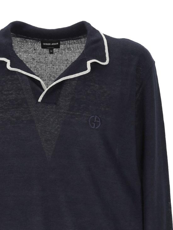 26SS 조르지오 아르마니 스웨터 GM003140 AF24710FB010 BLUE IVORY - GIORGIO ARMANI