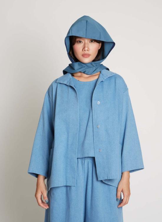  카렘 모자 카아렘 코코넛 쉘 카키  + 스카프 (제로 웨이스트)