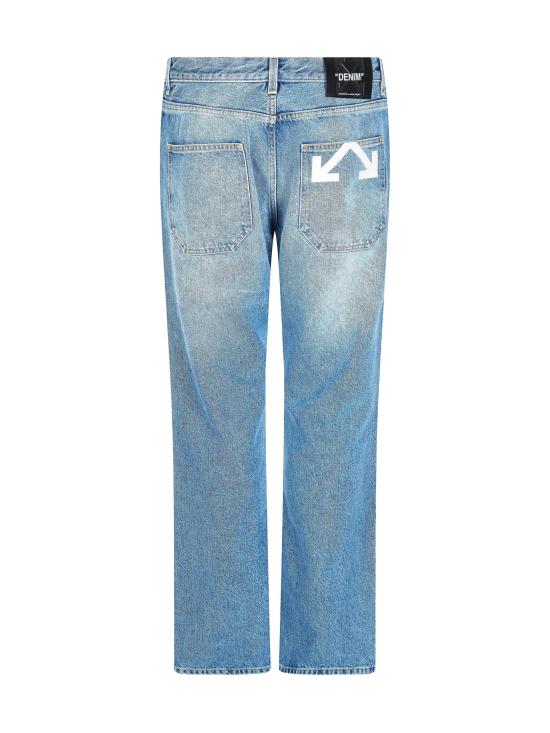 26SS 오프화이트 데님 팬츠 OMYA18JS26DEN00 240 LIGHT MEDIUM BLUE - OFF WHITE