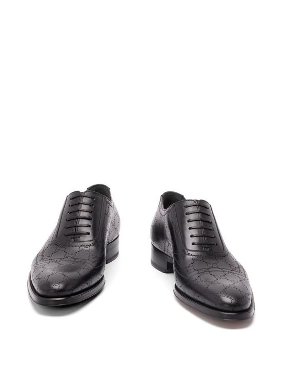 26SS 구찌 레이저 GG 레이스업 슈즈 863019 AAGBV1000 Black - GUCCI