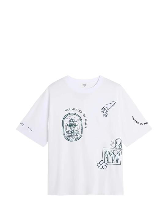 26SS 메종키츠네 반팔 티셔츠 QM00107KJ0119 P100 White