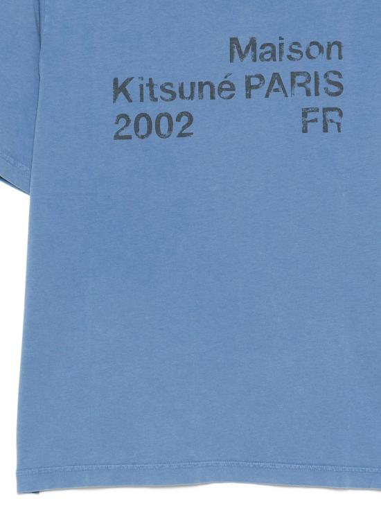 26SS 메종키츠네 반팔 티셔츠 PM00124KJ7036 0417 LAPIS BLUE FADED - MAISON KITSUNE