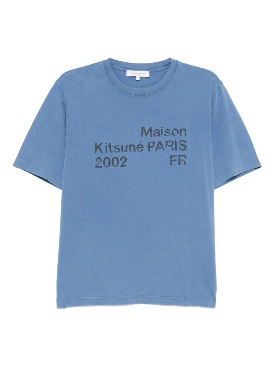 26SS 메종키츠네 반팔 티셔츠 PM00124KJ7036 0417 LAPIS BLUE FADED