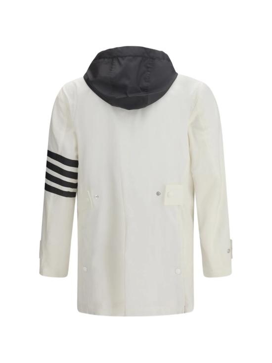 26SS 톰브라운 후드 티셔츠 MOU641H F1095100 White - THOM BROWNE