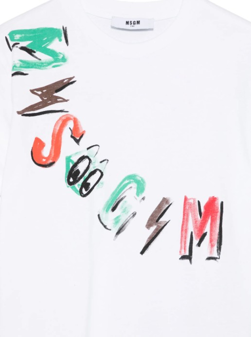 26SS [키즈] 엠에스지엠 티셔츠 S6MSJBTH239 001 Bianco white - MSGM