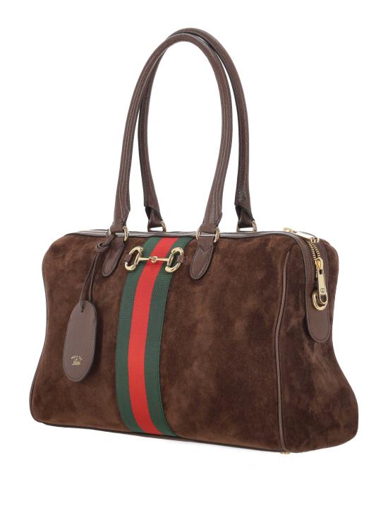 26SS 구찌 보르세토 스웨이드 라지 보스턴백 866734 AAGIR2146 BROWN DK BROWN - GUCCI