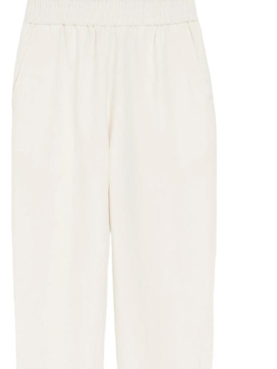 26SS 아미 블렌디드 리넨 엘라스티케이티드 웨이스트 트라우저 FTR868 VI0052136 Blanc creme - AMI