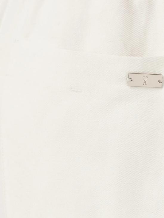 26SS 아미 블렌디드 리넨 엘라스티케이티드 웨이스트 트라우저 FTR868 VI0052136 Blanc creme - AMI