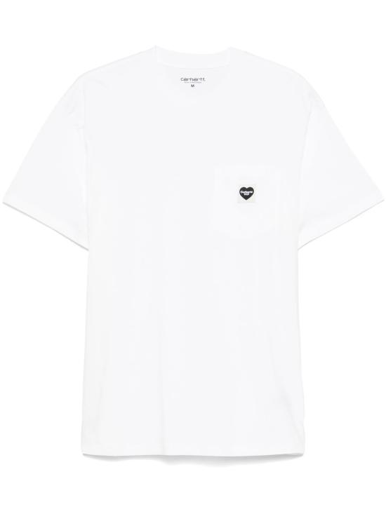 26SS 칼하트 WIP 포켓 하트 티셔츠 I032128 00AXXWHITE BLACK White