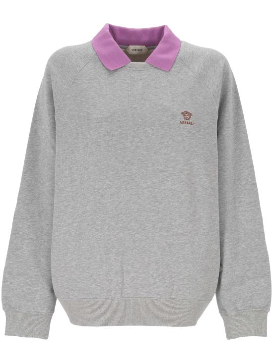 26SS 베르사체 스웨터 1024572 1A179142EW40 GRIGIO MELANGE VIOLET