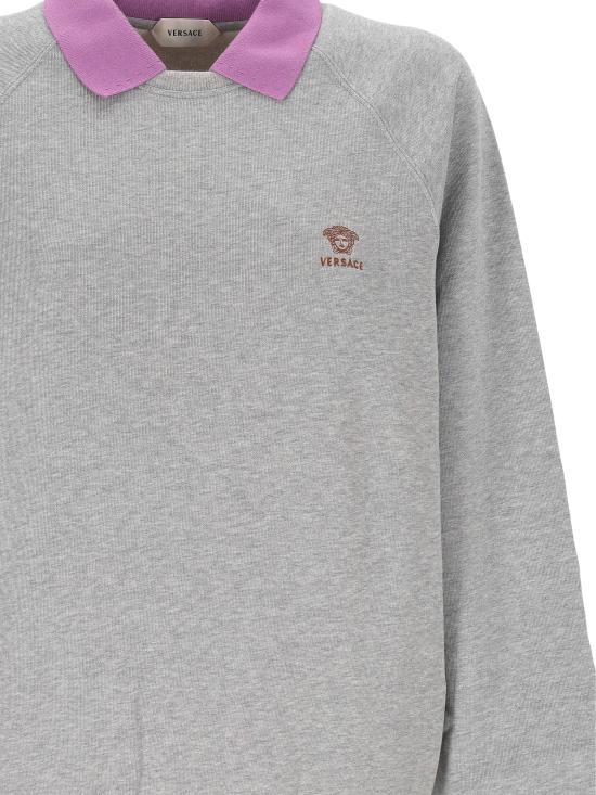 26SS 베르사체 스웨터 1024572 1A179142EW40 GRIGIO MELANGE VIOLET - VERSACE
