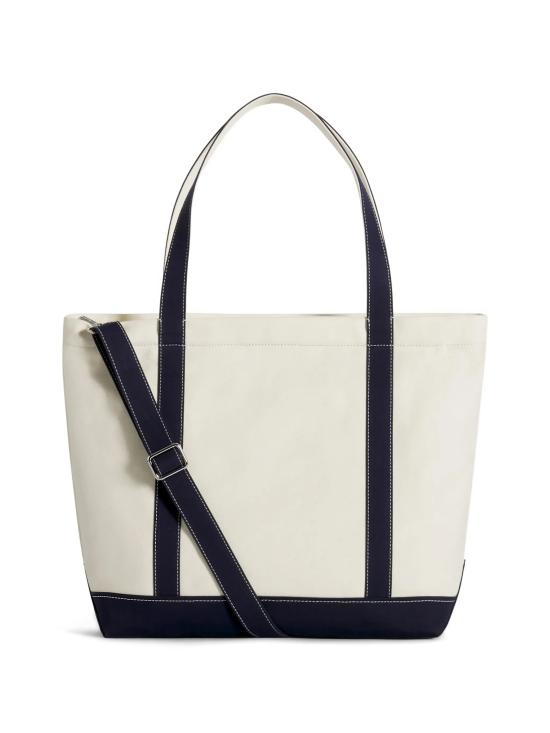 26SS 메종키츠네 숄더백 QU05104WB0050 0502 ECRU CLASSIC NAVY - MAISON KITSUNE