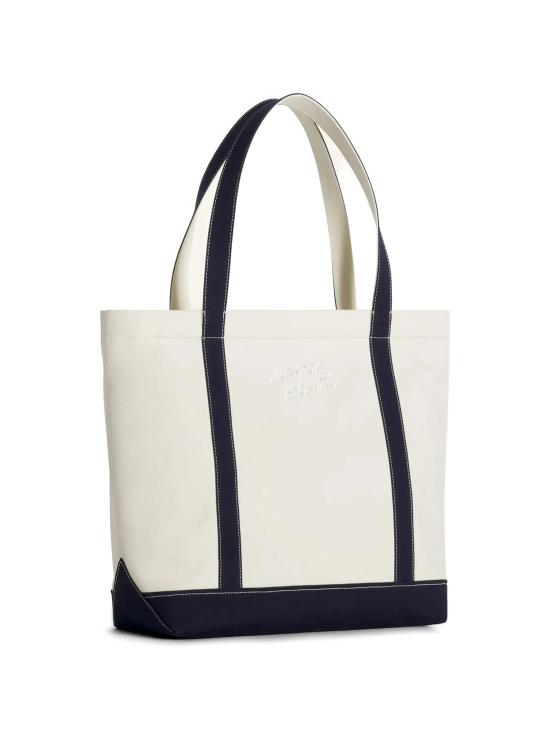 26SS 메종키츠네 숄더백 QU05104WB0050 0502 ECRU CLASSIC NAVY - MAISON KITSUNE