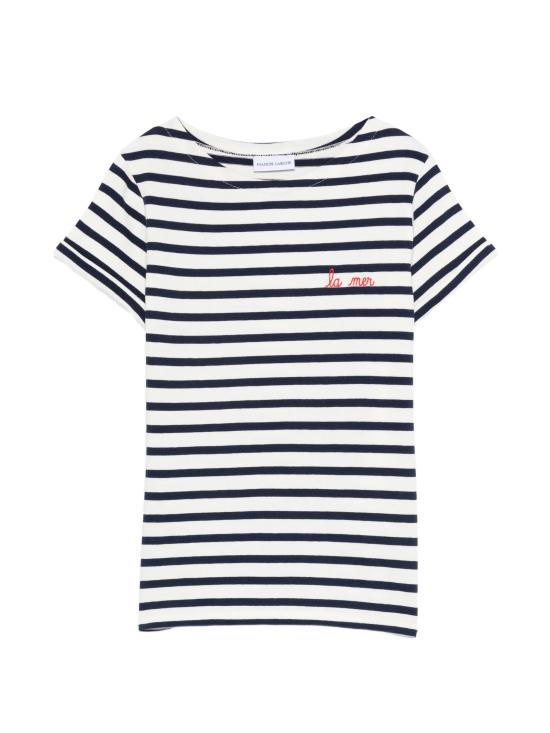 26SS 메종 라비쉬 반팔 티셔츠 ZWCOLOMBSSLAMER IVORY NAVY