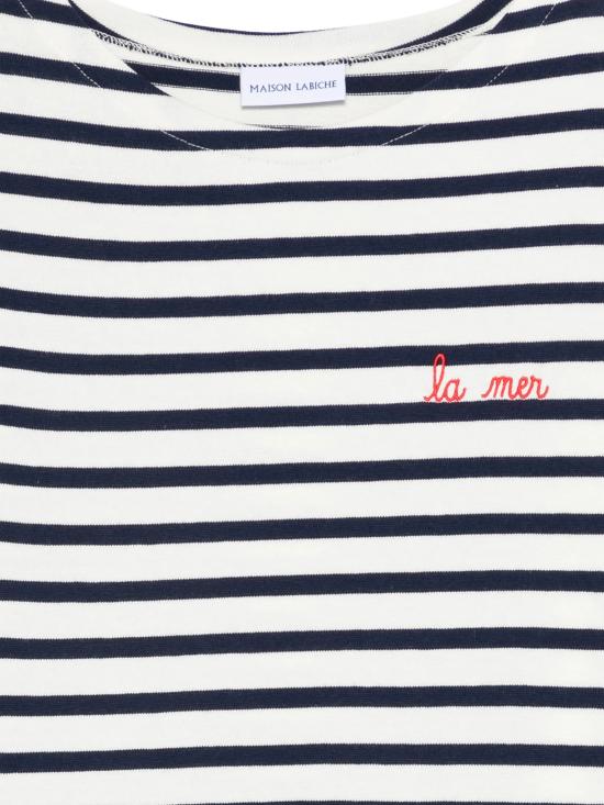 26SS 메종 라비쉬 반팔 티셔츠 ZWCOLOMBSSLAMER IVORY NAVY - MAISON LABICHE