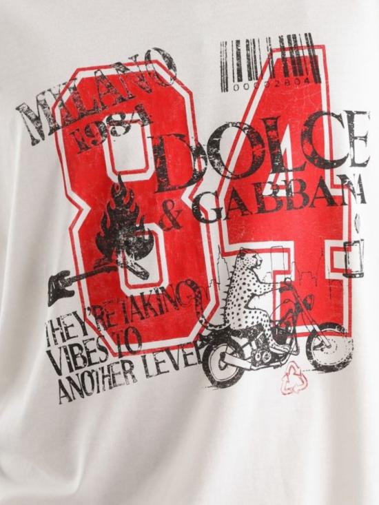 26SS 돌체앤가바나 반팔 티셔츠 G8PN9T G7PQBW0001 Bianco naturale - DOLCE & GABBANA