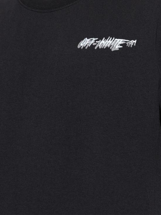 26SS 오프화이트 반팔 티셔츠 44MAA027S26J009 001 Black - OFF WHITE