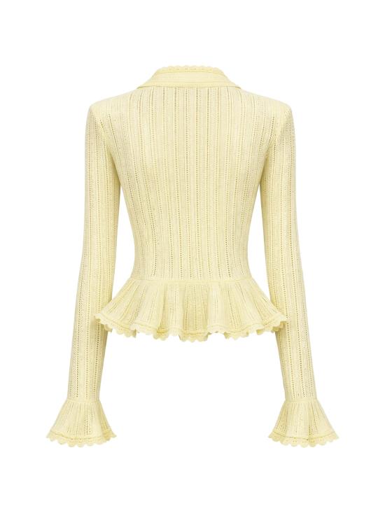 26SS 셀프 포트레이트 스웨터 SS26 049CY YELLOW - SELF PORTRAIT