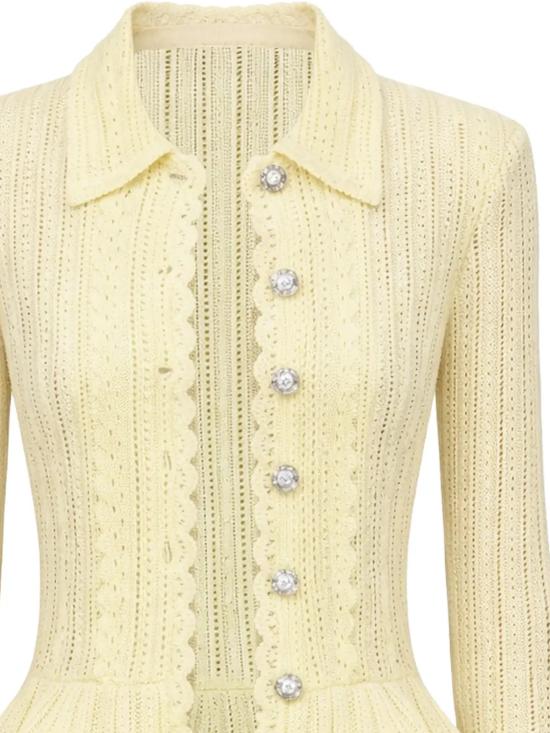 26SS 셀프 포트레이트 스웨터 SS26 049CY YELLOW - SELF PORTRAIT