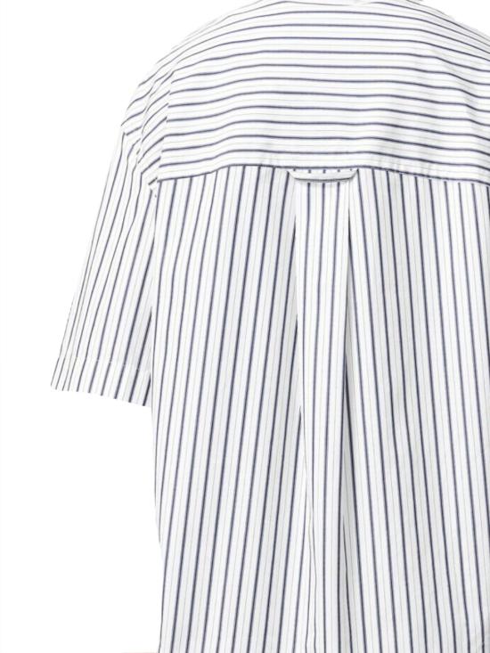 26SS 아미 스트라이프 코튼 숏슬리브 아미 드 하트 와이드 반팔 셔츠 USH809 CO0220A074 BLANC ENCRE - AMI