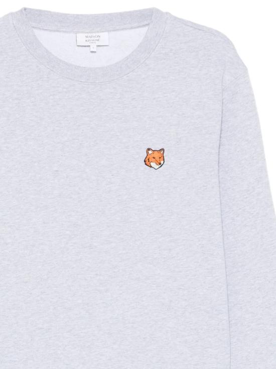 26SS 메종키츠네 폭스 헤드 레귤러 스웨트셔츠 PM00303KM0340 H120 Light grey melange - MAISON KITSUNE