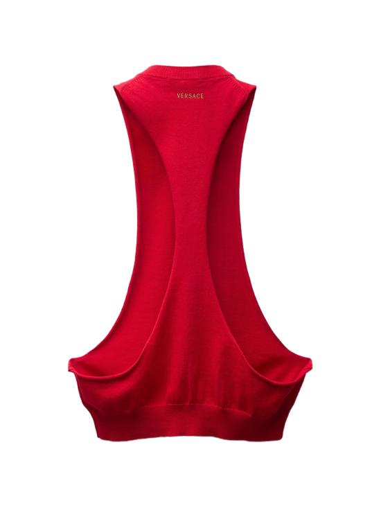 26SS 베르사체 민소매 티셔츠 1023640 1A174541RE70 RED JUMPSUIT - VERSACE